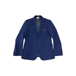 Customized men's suit with 2 buttons, red contrasting collar button pattern, diagonal pockets with upper and lower dates, trouser hem design, 100% polyester men's suit Hospital Authority Tuen Mun Hospital BS681 Customized men's suit with 2 buttons, red contrasting collar button pattern, diagonal pockets with upper and lower dates, trouser hem design, 100% polyester men's suit Hospital Authority Tuen Mun Hospital BS681